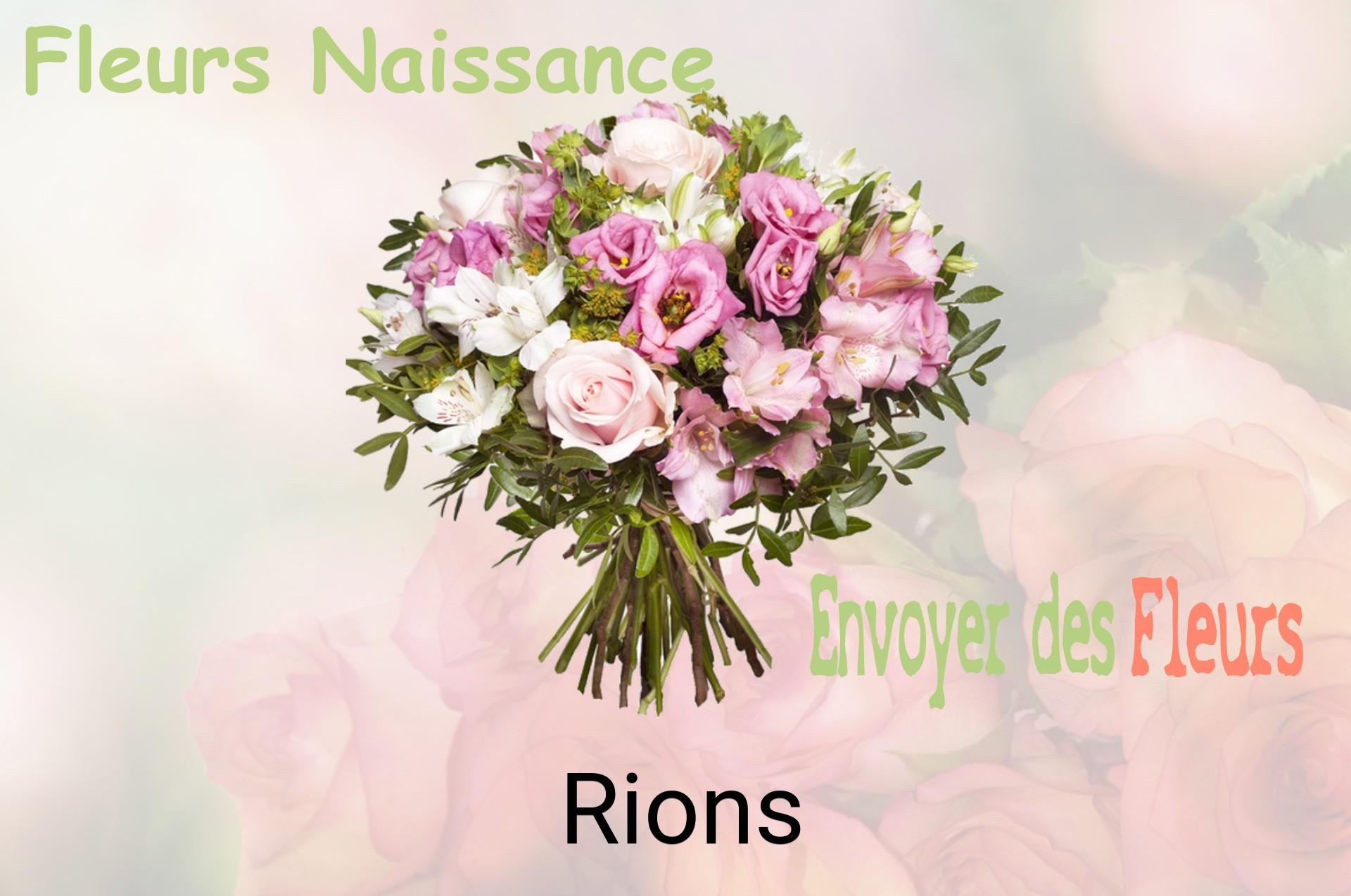 Bouquet de fleurs de naissance livré à Rions